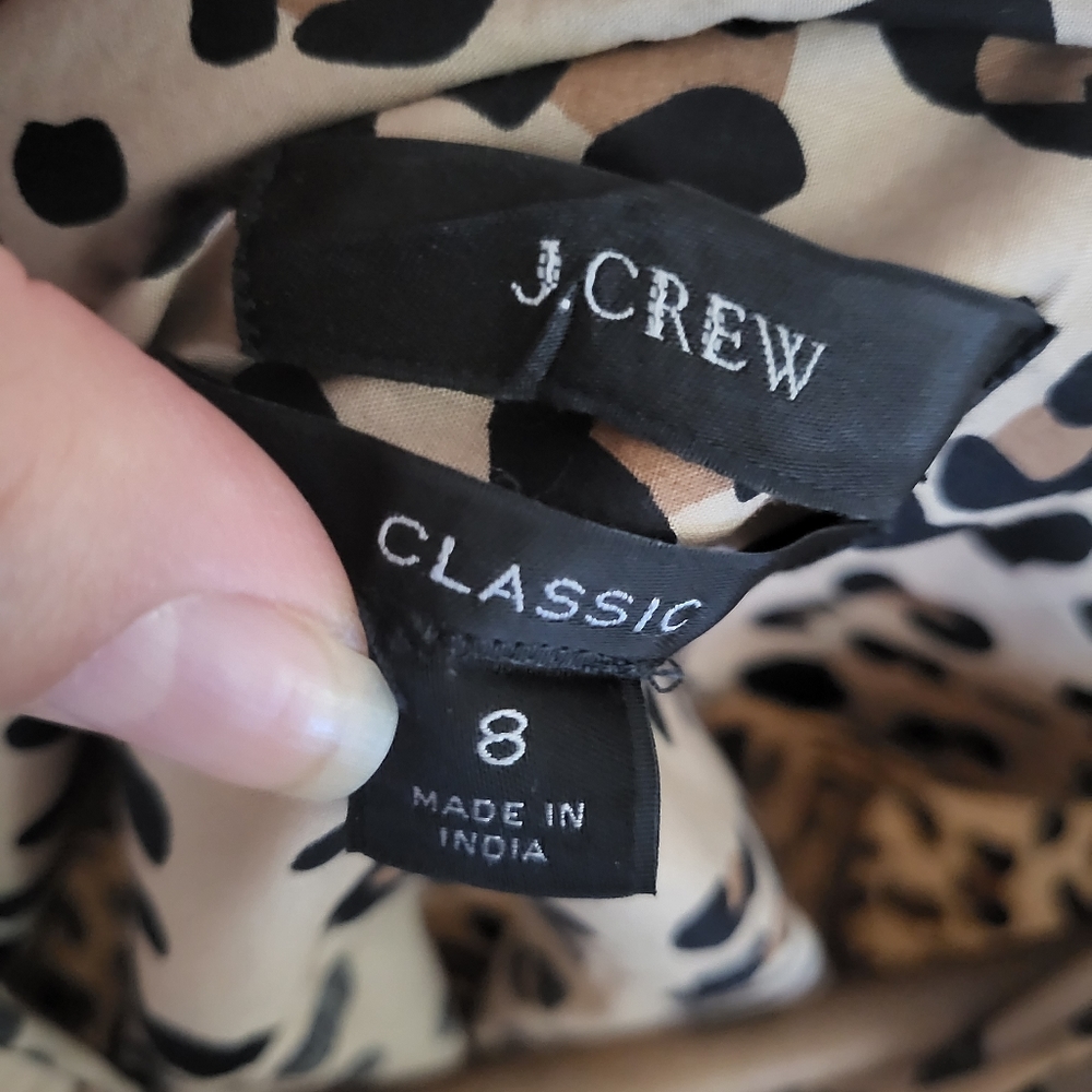 J.Crew Leopard Print Button Up Classic Shirt - image 4